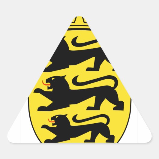 Baden-Württemberg (Deutschland) Wappen-Coat Dreieckiger Aufkleber (Vorderseite)