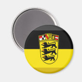 Baden-Württemberg Flag Gem Magnet (Vorderseite/Rückseite)
