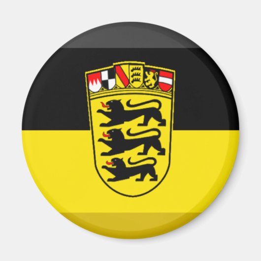 Baden-Württemberg Flag Gem Magnet (Vorne)