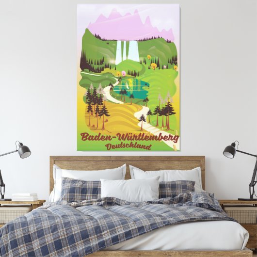 Baden-Württemberg Leinwanddruck (Insitu (Schlafzimmer))