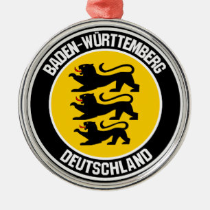 Baden-Württemberg-RundEmblem Ornament Aus Metall