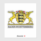 Baden-Württemberg Wappen Aufkleber (Blatt)