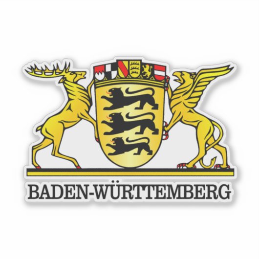 Baden-Württemberg Wappen Aufkleber (Vorderseite)