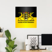 Baden-Württemberg Wappen Poster (Heimbüro)