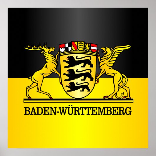 Baden-Württemberg Wappen Poster (Vorne)