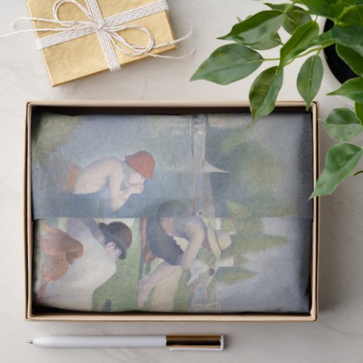 Badende Bathers Seurat Siedenpapier Decoupage Seidenpapier (Geschenk)
