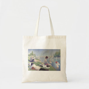 Badende bei Asnières von Georges Pierre Seurat Tragetasche