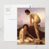 Badende - Bouguereau Postkarte (Vorne/Hinten)