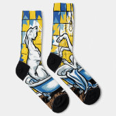 Badende Dogge Socken (Rechts)