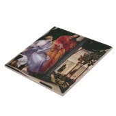 Badendes Bathsheba, c.1575 (Öl auf Leinwand) Fliese (Seite)