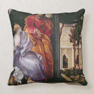 Badendes Bathsheba, c.1575 (Öl auf Leinwand) Kissen