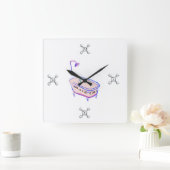 Badenzeit Quadratische Wanduhr (Zuhause)