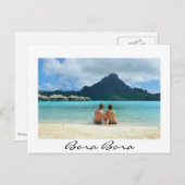 Badeort Bora Bora Postkarte (Vorne/Hinten)