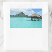 Badeort Bora Bora Rechteckiger Aufkleber (Tasche)