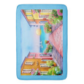 Badeort Sunset Watercolor Badematte (Vorderseite Vertikal)