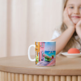 Badeort Sunset Watercolor Kaffeetasse