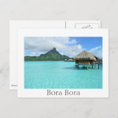 Badeort und Lagune von Bora Bora Postkarte (Vorne/Hinten)