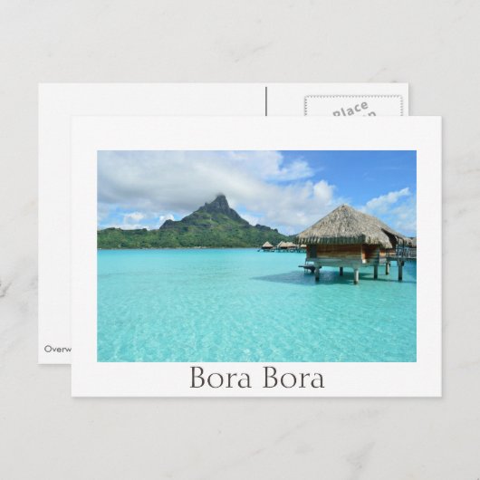 Badeort und Lagune von Bora Bora Postkarte (Vorne/Hinten)