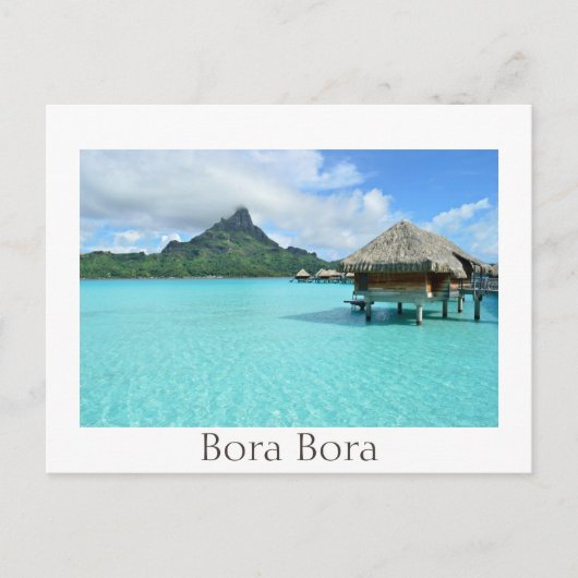 Badeort und Lagune von Bora Bora Postkarte (Vorderseite)
