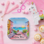 Badeort Wasserfarbe Custom Party Teller (Party)