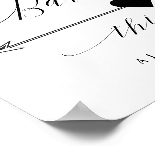 Bäder auf diese Weise elegante Script-Richtungssch Poster (Ecke)