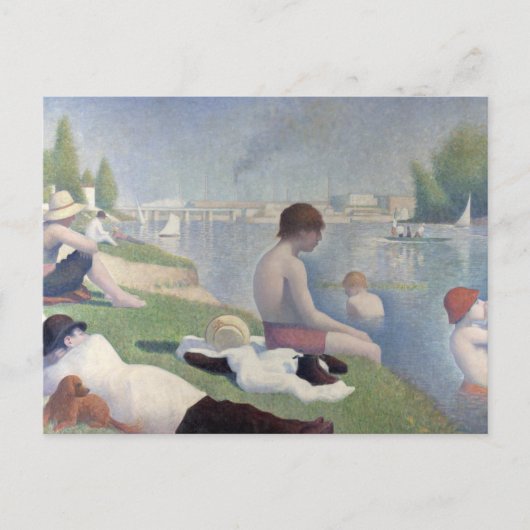Bäder in Asnieres von Georges Seurat Postcard Postkarte (Vorderseite)