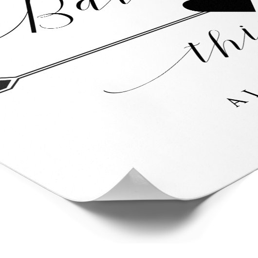 Bäder mit dieser Art Skript Richtungszeichen Poster (Ecke)