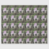 Bäder Pink Dianthus auf Zaun Geschenkpapier (Flach)