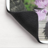 Bäder Pink Dianthus auf Zaun Mousepad (Ecke)