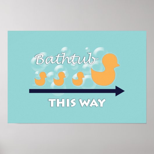 Bäder Wand Kunst "Enten in Reihe" Poster (Vorne)