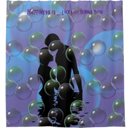 Baderlebnis - Blasen - Duschvorhang (Vorderseite)