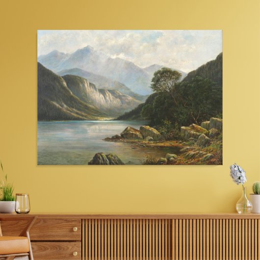 Badersee mit Wetterstein Leinwanddruck (Insitu (Wohnzimmer))