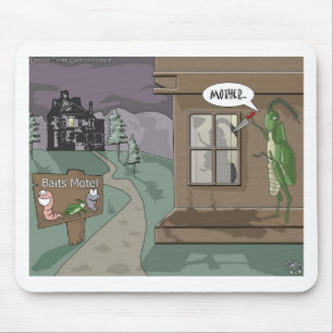 Bades Motel Funny Fishing Cartoon Geschenke und T- Mousepad