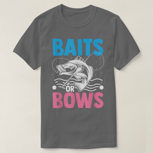 Bades or Bows Funny Baby Announcement Gender Revea T-Shirt (Design vorne)