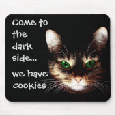 Badesachen - "Dunkle Seite hat Cookies" Mousepad (Vorne)