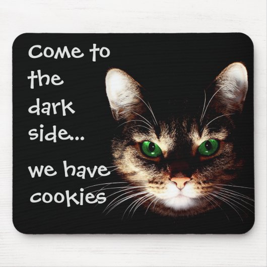 Badesachen - "Dunkle Seite hat Cookies" Mousepad (Vorne)