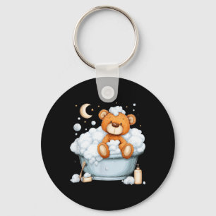Badeschaum-Teddybär mit Blasen für Badewannen Schlüsselanhänger