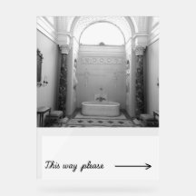 Badeschild mit Originalfoto aus der Reise