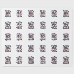 Badeschlappen Freiheit Patriotisches Sommer-Shirt  Geschenkpapier