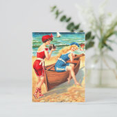 Badeschönheiten Postkarte (Stehend Vorderseite)