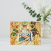 Badeschönheiten Postkarte (Stehend Vorderseite)