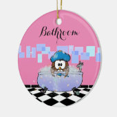 Badeschuhu Keramik Ornament (Links)
