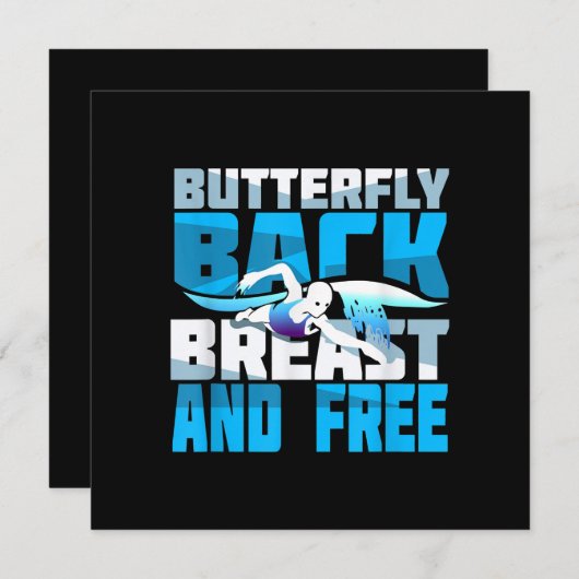 Badespass Einladung (Vorne/Hinten)