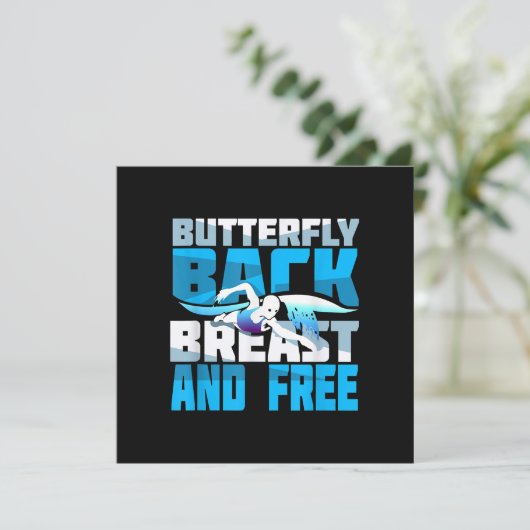 Badespass Einladung (Stehend Vorderseite)