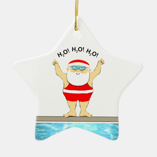 Badespass Keramik Ornament (Vorne)