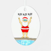 Badespass Ornament Aus Metall (Vorderseite links)