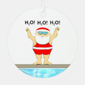 Badespass Ornament Aus Metall (Rückseite)