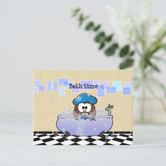 Badespass Postkarte (Stehend Vorderseite)