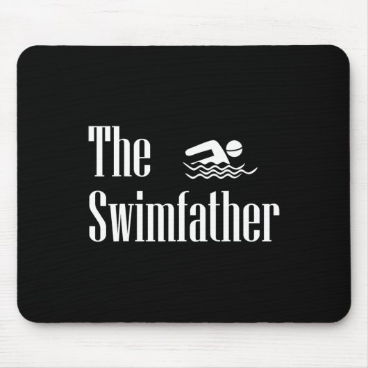Badespass Vater Schwimmer Leben Väter Tag Mousepad (Vorne)