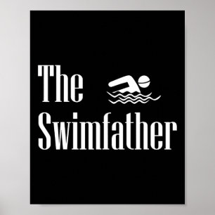 Badespass Vater Schwimmer Leben Väter Tag Poster